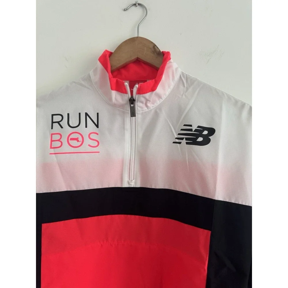 New Balance® Boston NB Athletics Windbreaker Pullover XS‎ Bright Cherry $110